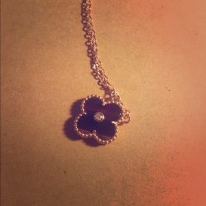 Diamonds Rose Gold Clover Necklace